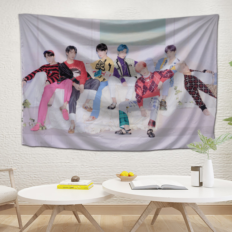 BTS merchandise kpop wall tapestry | BTS merch tapestry for bedroom, home  decor, and gift | 13 different BTS group and solo tapestries (Jungkook, V